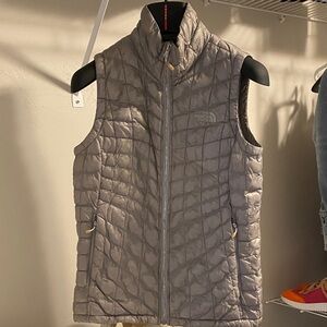 The North Face Light Gray Quilted Vest